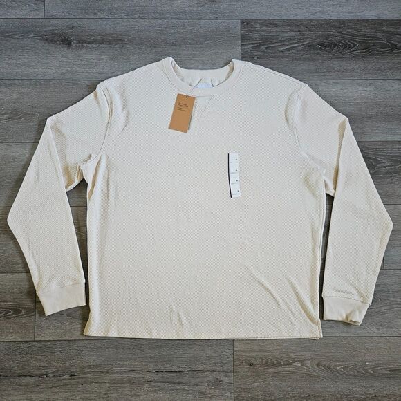 Goodfellow & Co Other - Mens Goodfellow Vintage Textured Waffle Knit Long Sleeve Crew neck Shirt XL